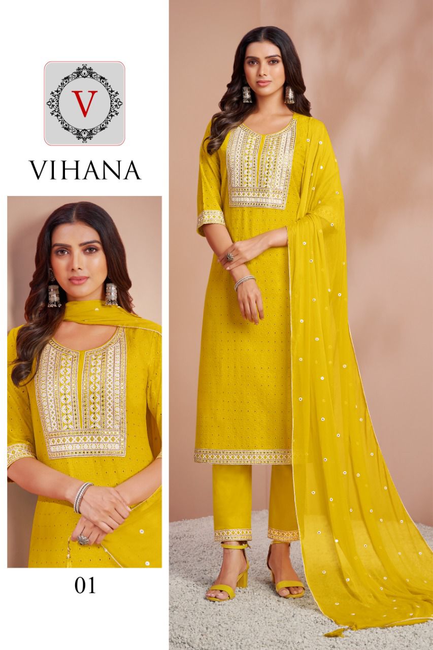 Kapil Trendz Vihana Fancy Readymade Designer Ethnic Wear Suit Collection